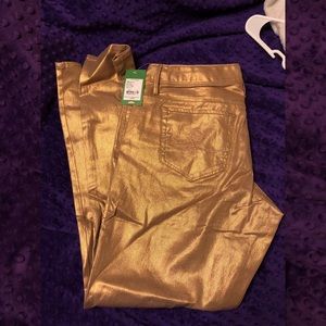 NWT Lilly Pulitzer Rose Gold Worth Skinny